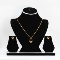 Dolphin Design Stone Studded Chain Locket Set jewellery for women