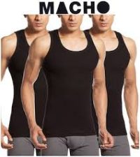 Combo Pack Of 3 Original Amul Derby Lined Vest For Men - BLACK