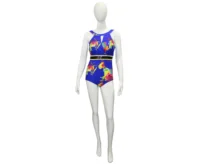 Two Piece Flower Printed Swim Suit with Outer for women - Image 3