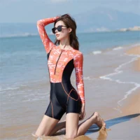 Long Sleeve One Piece Swim Wear For Women - Image 2