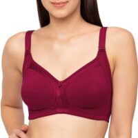 Shrishti Juliet Maroon color Cotton Bra for women