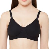 Mold Feed – Cotton Plain Mold Bra Black Color for Women - Image 3