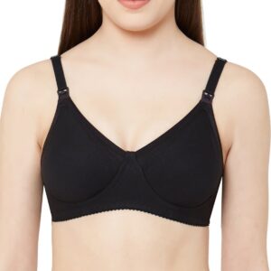 Mold Feed – Cotton Plain Mold Bra Black Color for Women - Image 3