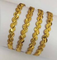 Gold Plated Bangles (Chura) 4 Piece for women