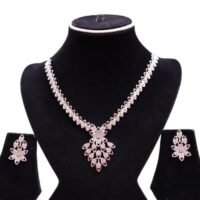 Necklace White Stone Studded American Diamond Set