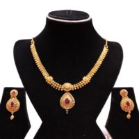 Gold Plated Gold Design Mini Necklace For Women