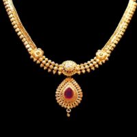 Gold Plated Gold Design Mini Necklace For Women - Image 2