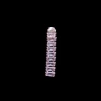 Simple one line Necklace White Stone Studded American Diamond Set for women - Image 3