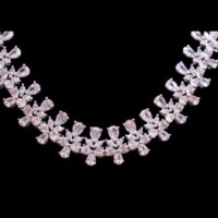 Necklace White Stone Studded American Diamond Set - Image 2