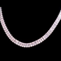 Simple one line Necklace White Stone Studded American Diamond Set for women - Image 2