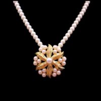 Gold Plated Moti set With Earrings & Adjustable Finger Ring For Womens - Image 2