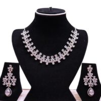 Necklace White Stone Studded American Diamond Set