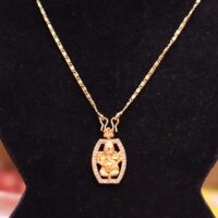 Goldplated Trendy Ganesh ji Chain Locket for women
