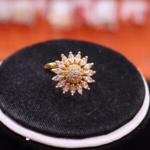 Goldplated Pendant Top Set with Fingering for women with beautiful AD Stones - Image 3