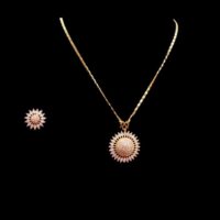 Goldplated Pendant Top Set with Fingering for women with beautiful AD Stones - Image 2