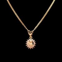 Gold Plated Ganesh Locket With Chain For Men & Women