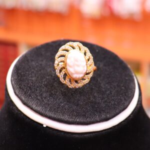 Goldplated Ganesh Pendant Top Set for women with beautiful AD Stones - Image 2