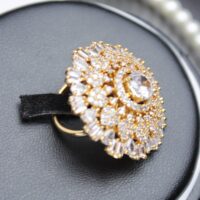 White Moti Necklace With Ring & Earring Set For Women - Image 3