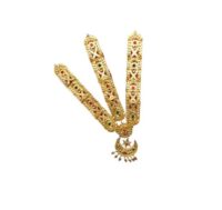 Gold Plated Cultural Shirbandi Velvet padded For Women (Sirful)