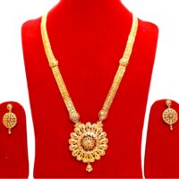 Golden Plated Simple Design Rani Har For Women