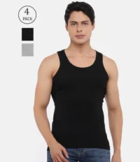 Dollar Derby Vest for Men (Black & Grey) Pack of 2 - Image 3