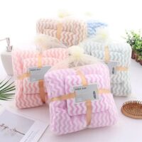 Ultra Soft Cotton Bath Towel Set, includes 1 Bath Towel + 1 Hand/Face Towel for Women & Children
