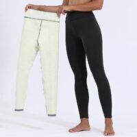 Fleece Legging Seamless High Waist Thick Thermal for women - Image 2