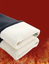 Fleece Legging Seamless High Waist Thick Thermal for women - Image 4