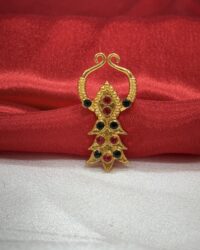 Traditional Nepali Gold Bulaki – Ethnic Nose Ornament | Handmade Cultural Jewelry - Image 2