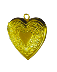 Gold-Colored Heart Locket Pendant - Image 3