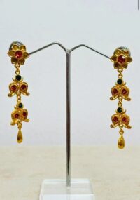 Double Layer Traditional Nepali Yarling – Handmade Gold-Inspired Ear Ornament | Himalayan Ethnic Jewelry - Image 2