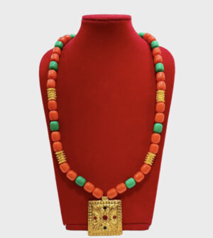 Handcrafted Muga Mala – Traditional Assamese Muga Silk Bead Necklace | Ethnic Handloom Jewelry - Image 2
