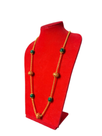 Handcrafted Green Mala Necklace for Women - Image 2