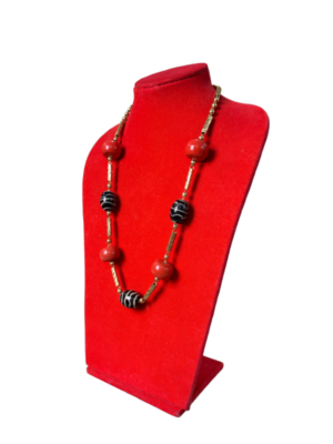 Red & Black Bead Necklace – Tibetan/Tamang Style Jewelry - Image 2