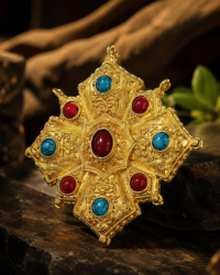 Turquoise coral pendant - Image 3