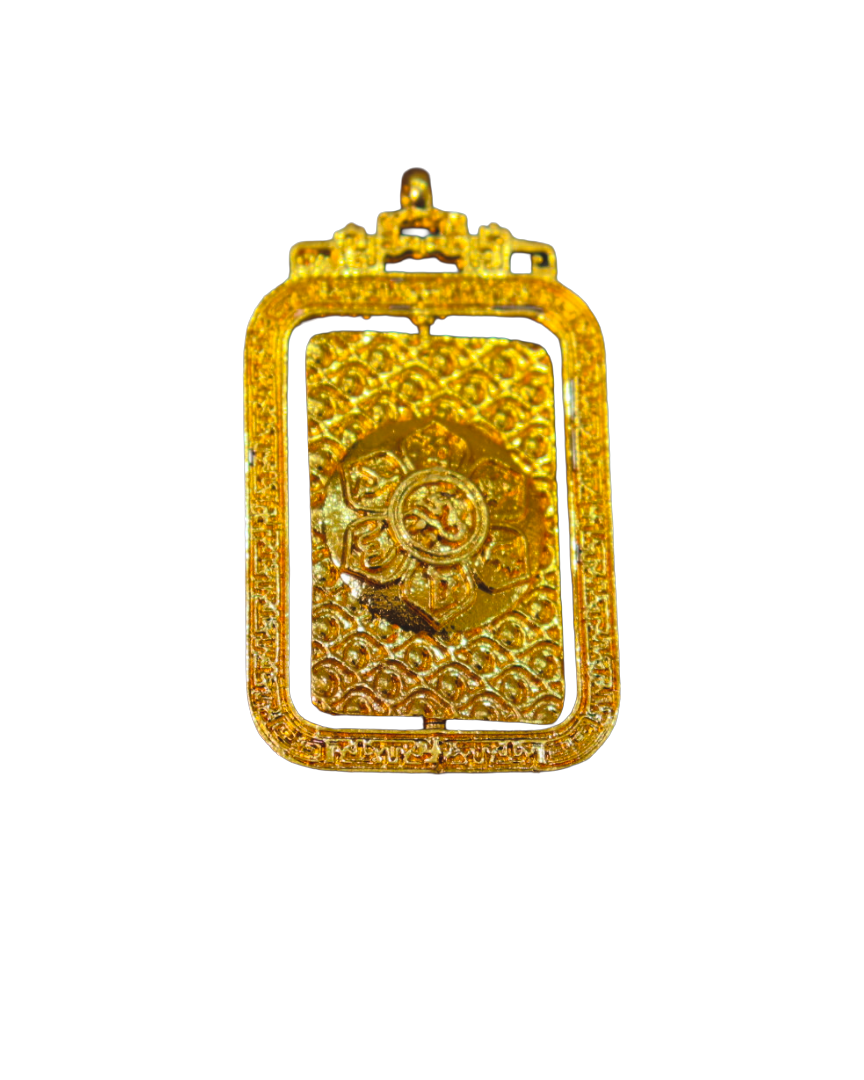Gold-Colored Panchadhatu Buddhist Amulet Pendant Gold-Colored Panchadhatu Buddhist Amulet Pendant - Image 1