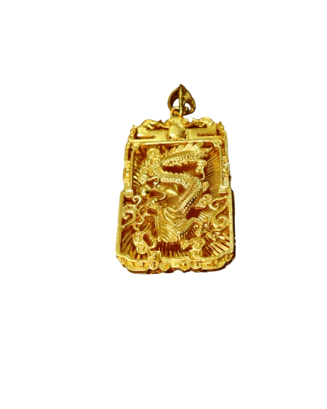 Gold Dragon Pendant Necklace Mythical Creature Statement Jewelry Gold Dragon Pendant Necklace | Mythical Creature Statement Jewelry - Image 1