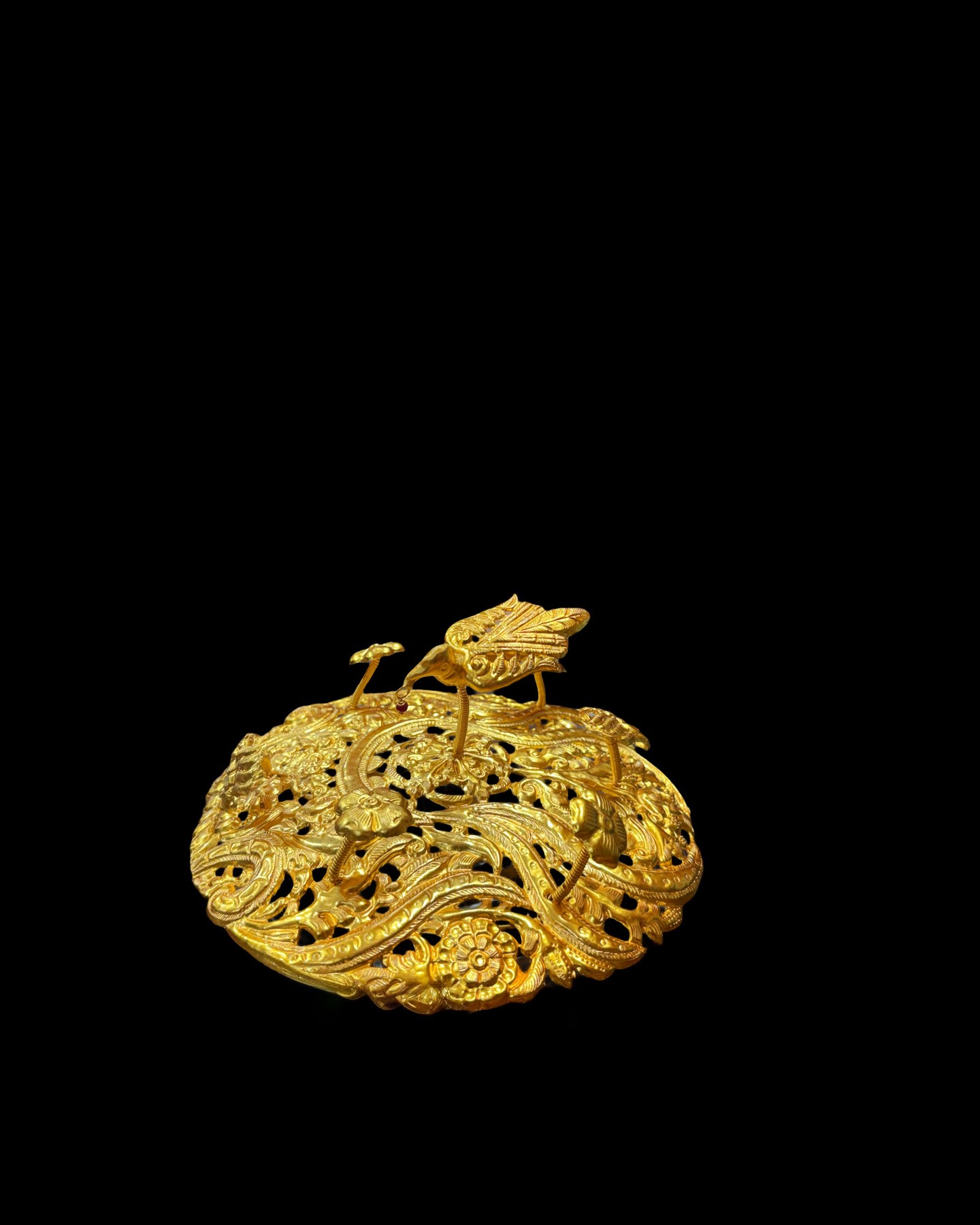 Gold-Plated Newari Lunswan (Lu Swa) – Traditional Nepali Hair Ornament Gold-Plated Newari Lunswan (Lu Swa) – Traditional Nepali Hair Ornament - Image 1