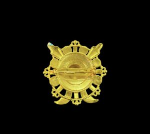 Gold-Plated Tibetan Ghau Prayer Box Amulet Brooch Pendant – Coral & Turquoise Stone Settings – Buddhist Jewelry - Image 2