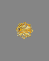Gold-Plated Traditional Ethnic Circular Brooch - Image 2