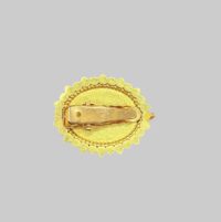 Vintage Gold Lapis Lazuli Stud Brooch | Classic Fine Jewelry Pin - Image 2