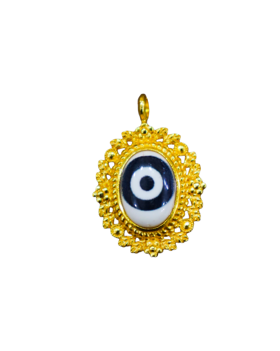 Gold-Toned Evil Eye Pendant Nazar Eye Jewelry Gold-Toned Evil Eye Pendant | Nazar Eye Jewelry - Image 1