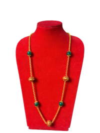 Handcrafted Green Mala Necklace for Women