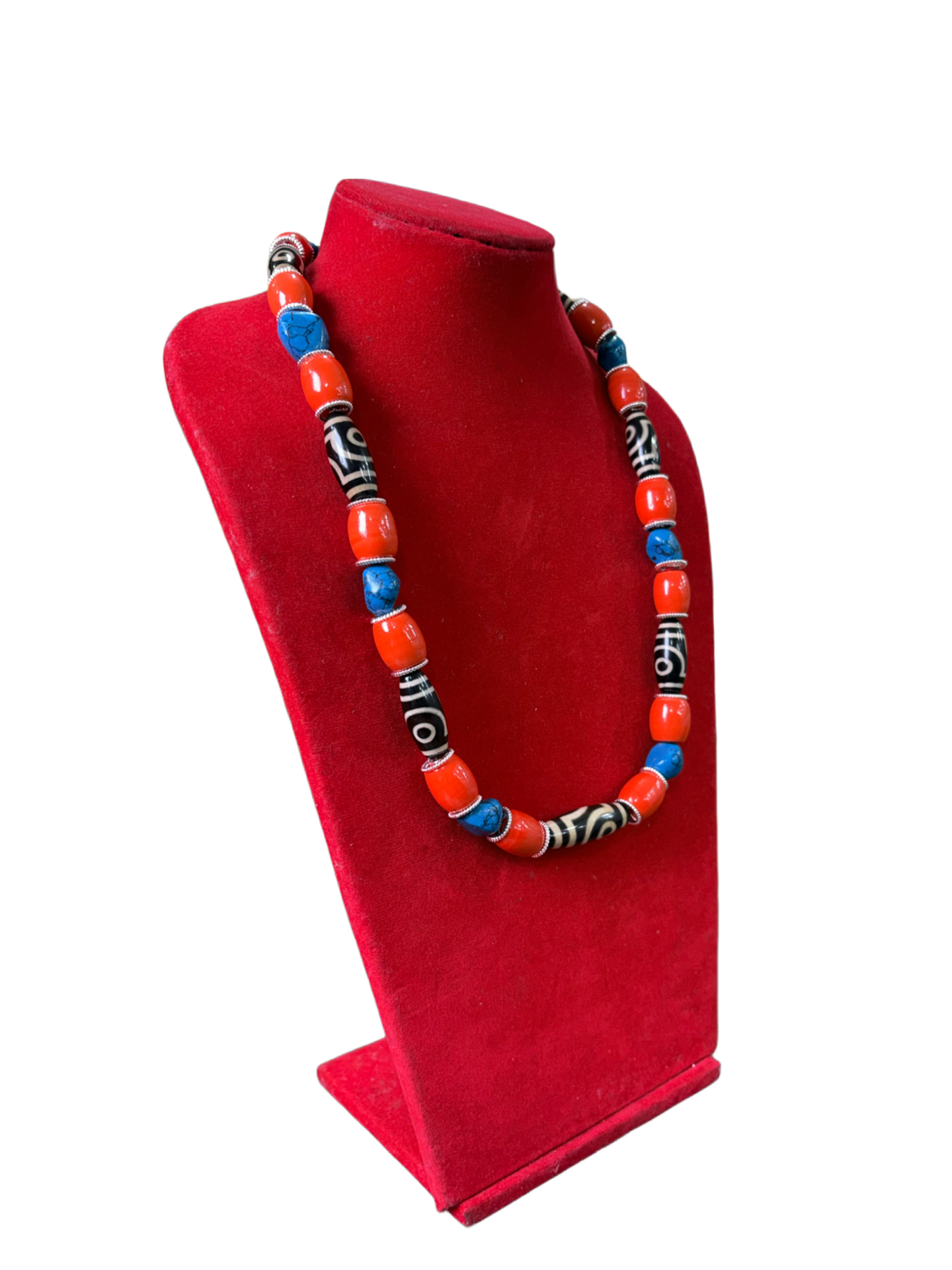 Handmade Multicolor Nepali & Tibetan Tribal Beads Necklace Ethnic Himalayan Jewelry Handmade Multicolor Nepali & Tibetan Tribal Beads Necklace | Ethnic Himalayan Jewelry - Image 1