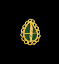 Jadeite Pendant or Brooch with Gold & Diamonds - Image 2