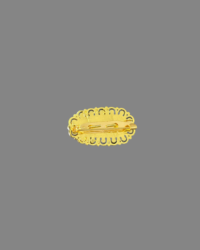 Retro Vintage 18K Yellow Gold Jadeite Jade Brooch - Image 2