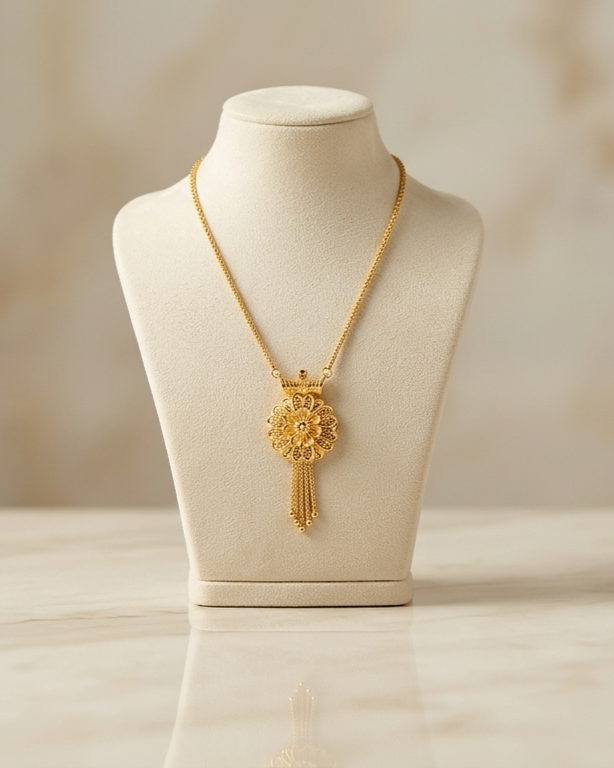 Royal Bloom Gold Pendant Necklace Royal Bloom Gold Pendant Necklace - Image 1
