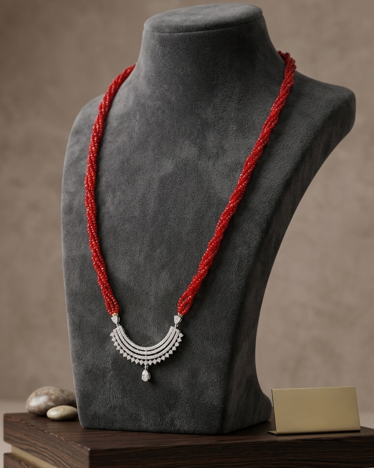 Royal Red Statement Necklace Royal Red Statement Necklace - Image 1