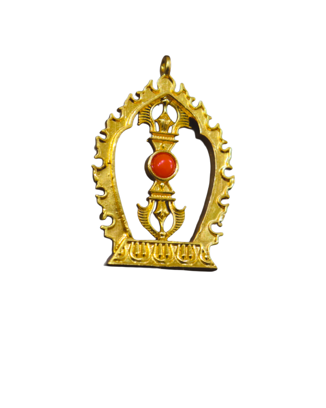 Tibetan Dorji Kalachakra Symbol Pendant in White Metal Tibetan Dorji Kalachakra Symbol Pendant in White Metal - Image 1