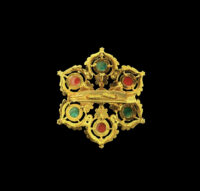 Tibetan Gold-Gilded Ghau Brooch - Image 2